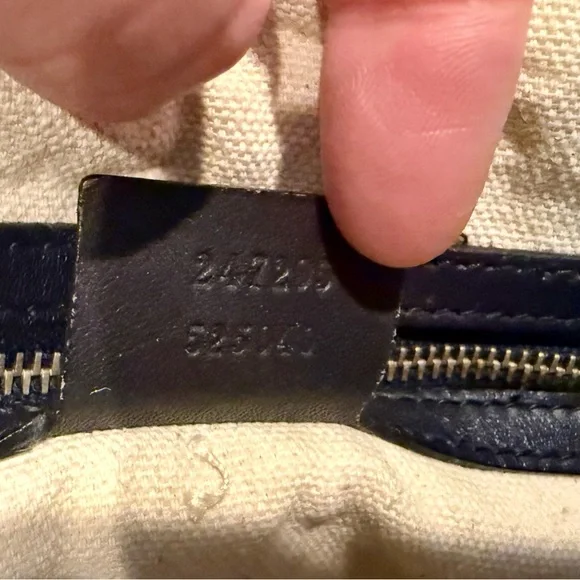 Classic Vintage Gucci Sherry Line Speedy Boston Navy Blue Bag - Picture 12 of 13